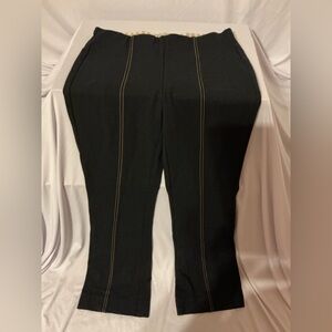 Anthropologie Black Pants with Contrast Stitching